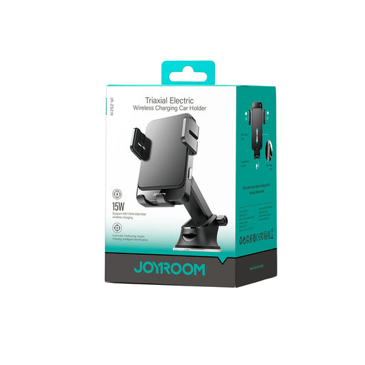 Soporte Cargador Inalámbrico 15w De Carro Tablero Joyroom Negro