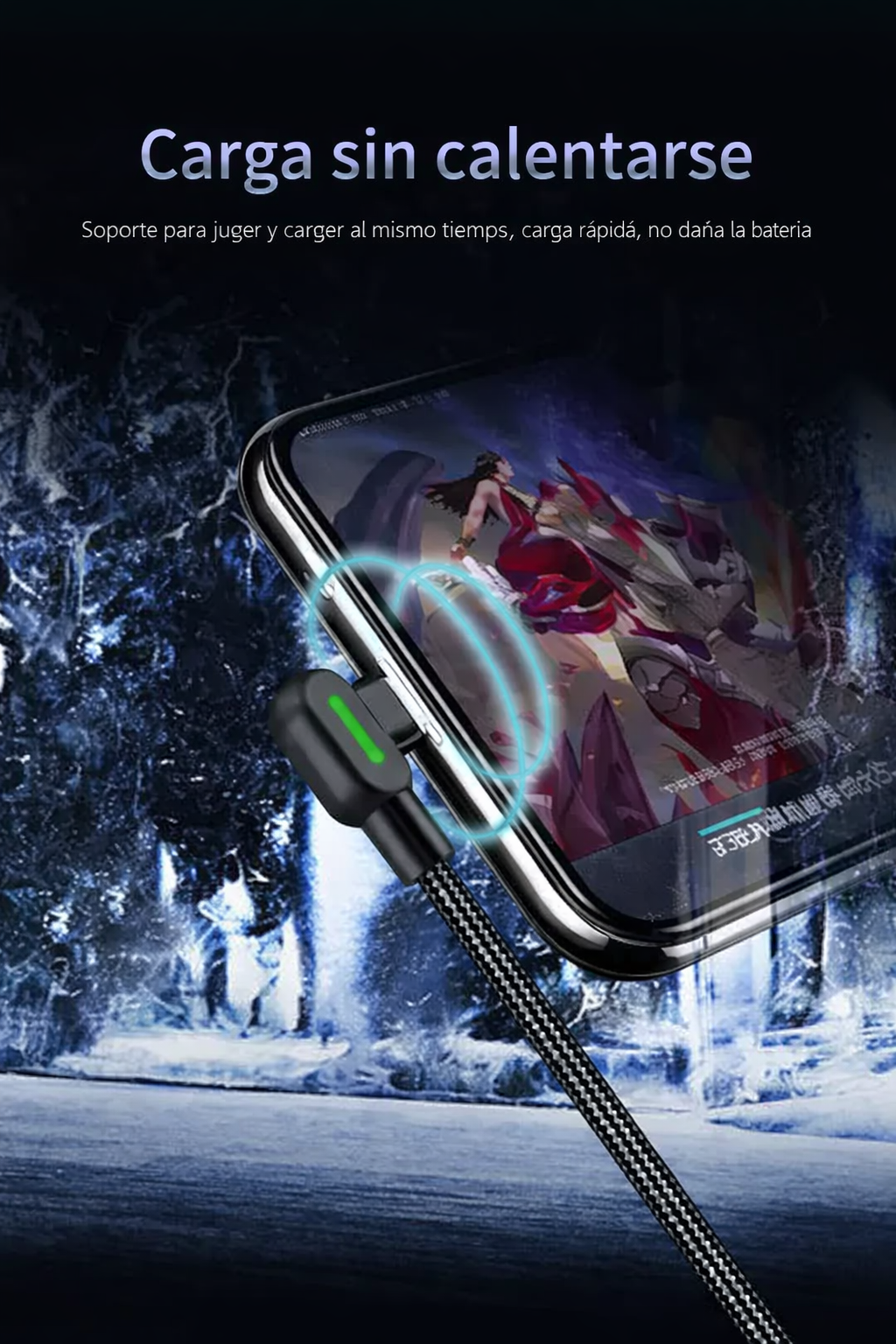 Cable Para iPhone USB - Lightning Gamer 90º Largo 1.8m Carga Rapida y Datos Mcdodo