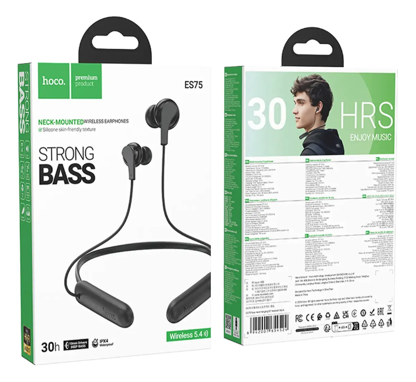 Audífonos Bluetooth Deportivos Hoco Es75 30hrs Bateria