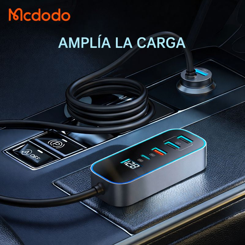 Cargador De Carro Carga Super Rapida 5 En 1 Tipo C Usb 107w