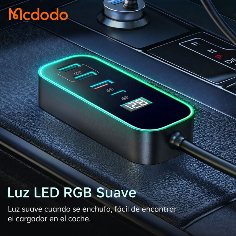 Cargador De Carro Carga Super Rapida 5 En 1 Tipo C Usb 107w