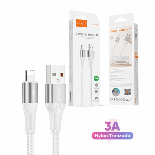 Cable Usb Para iPhone 11 12 13 14 Trenzado 3 Metros Carplay