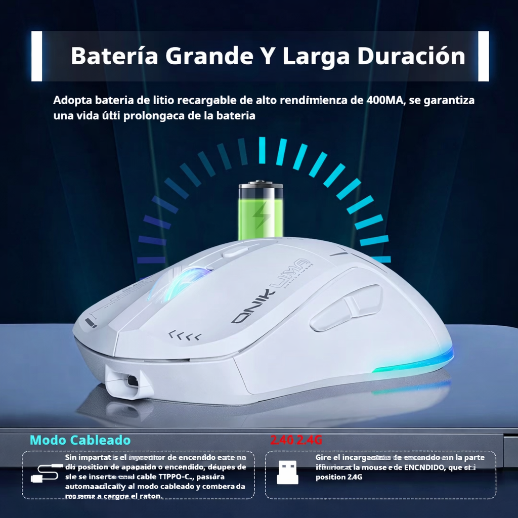 Mouse Gamer Onikuma Recargable Inalámbrico CW917