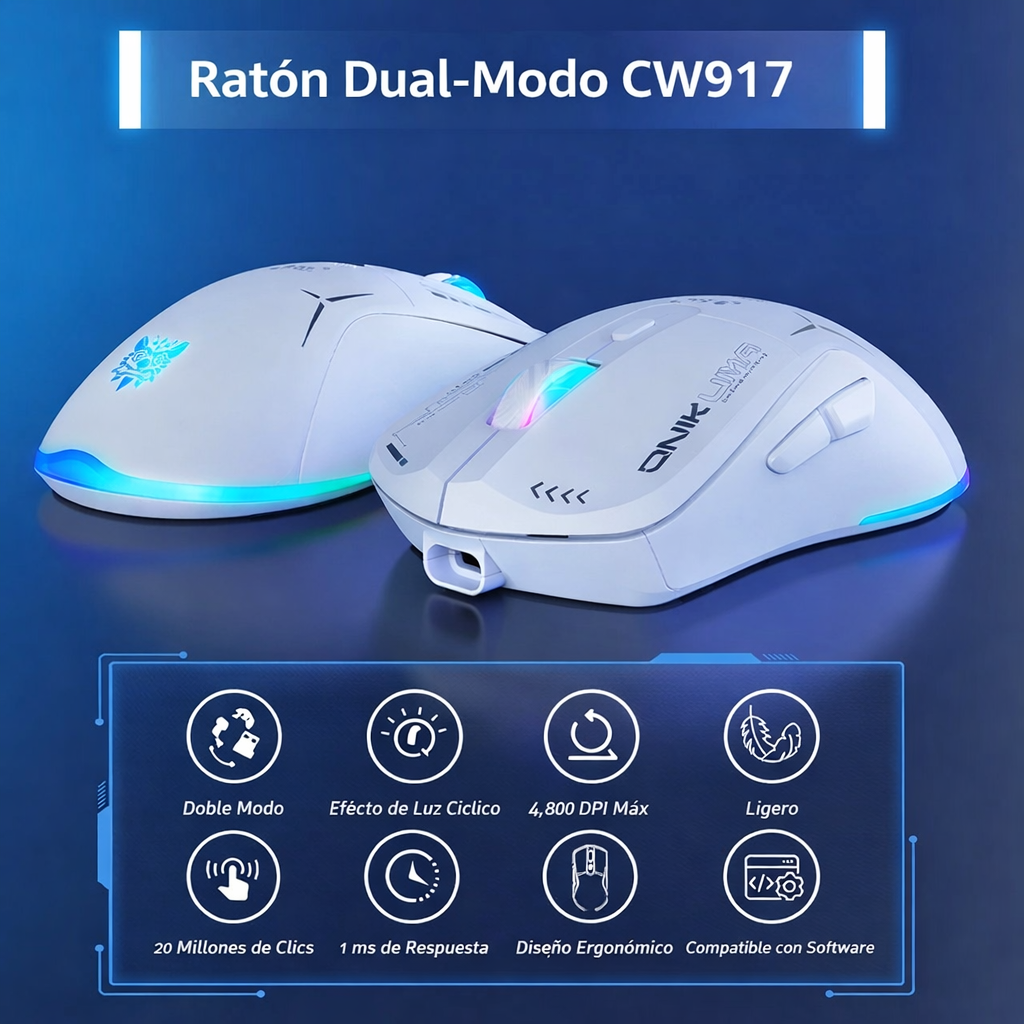Mouse Gamer Onikuma Recargable Inalámbrico CW917