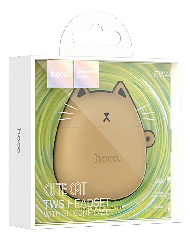 Audifonos Hoco Ew45 In Ear Bluetooth Tws Caramel Cat