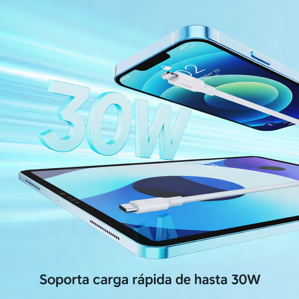 Cable Tipo-C Para Iphone XS-14  Carga Rapida 30W 1 Metro Vidvie