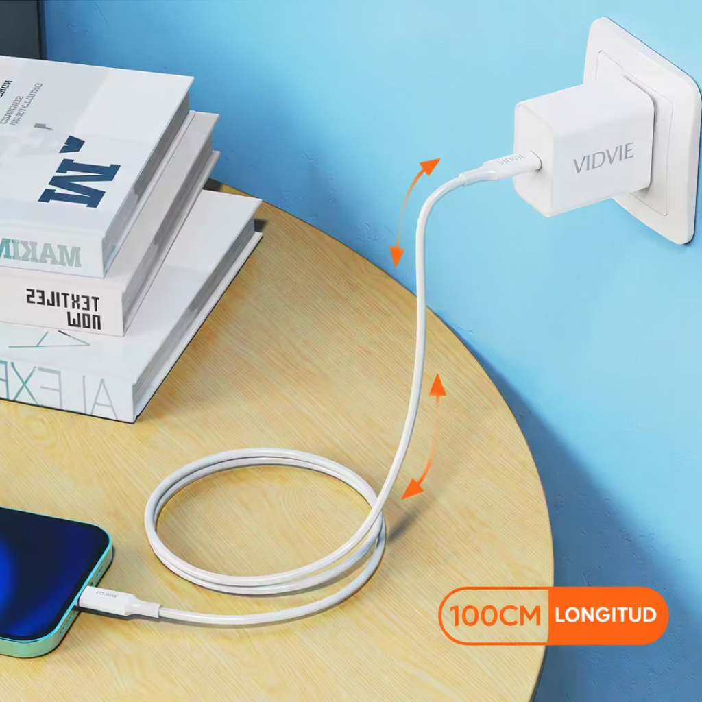 Cable Tipo-C Para Iphone XS-14  Carga Rapida 30W 1 Metro Vidvie