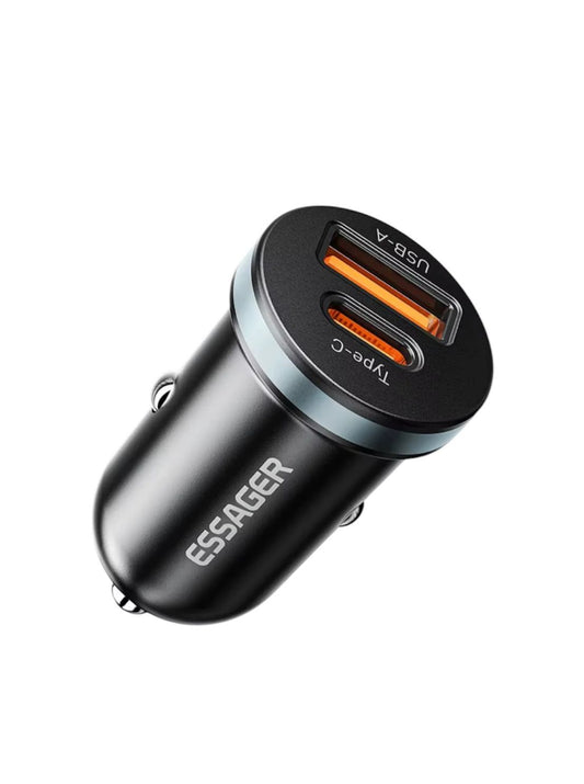 Cargador De Carro Carga Rapida 30w Usb Y Usb Tipo C