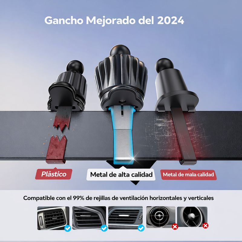 Soporte Cargador Magnetico Carga Rapida Inalambrico 15w Para Carro Joyroom Negro