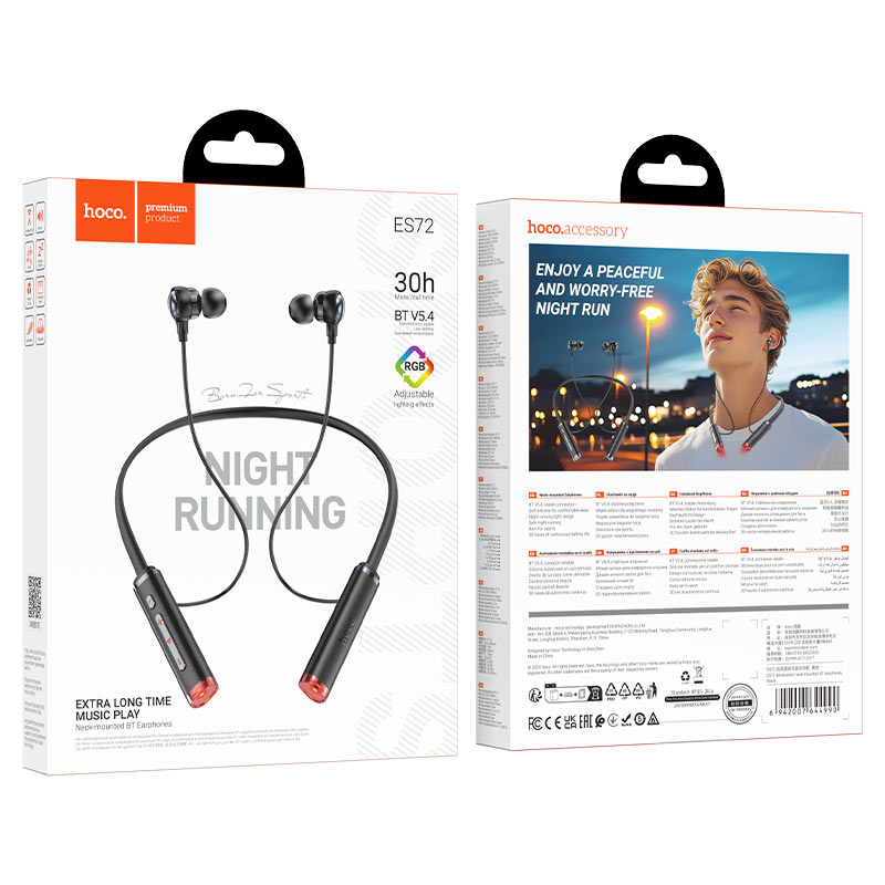 Audífonos Inalámbricos Bluetooth Hoco Es72 Sport Running Deportivos