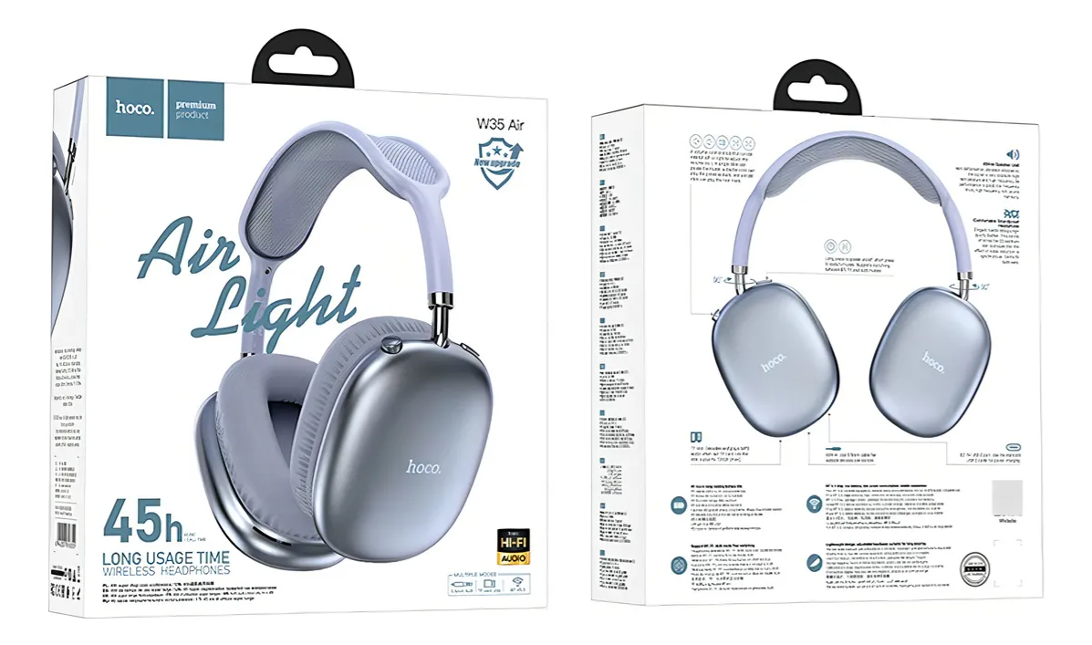 Audífono Bluetooth Hoco W35 Air 45hrs Para iPhone O Android