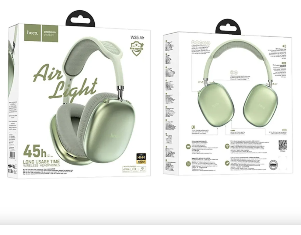 Audífono Bluetooth Hoco W35 Air 45hrs Para iPhone O Android